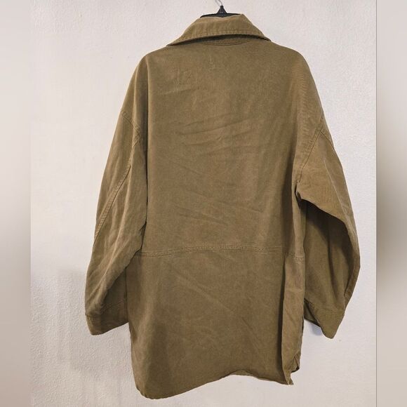 H&M Green Utility Oversized Shacket Size XS - Picture 4 of 13